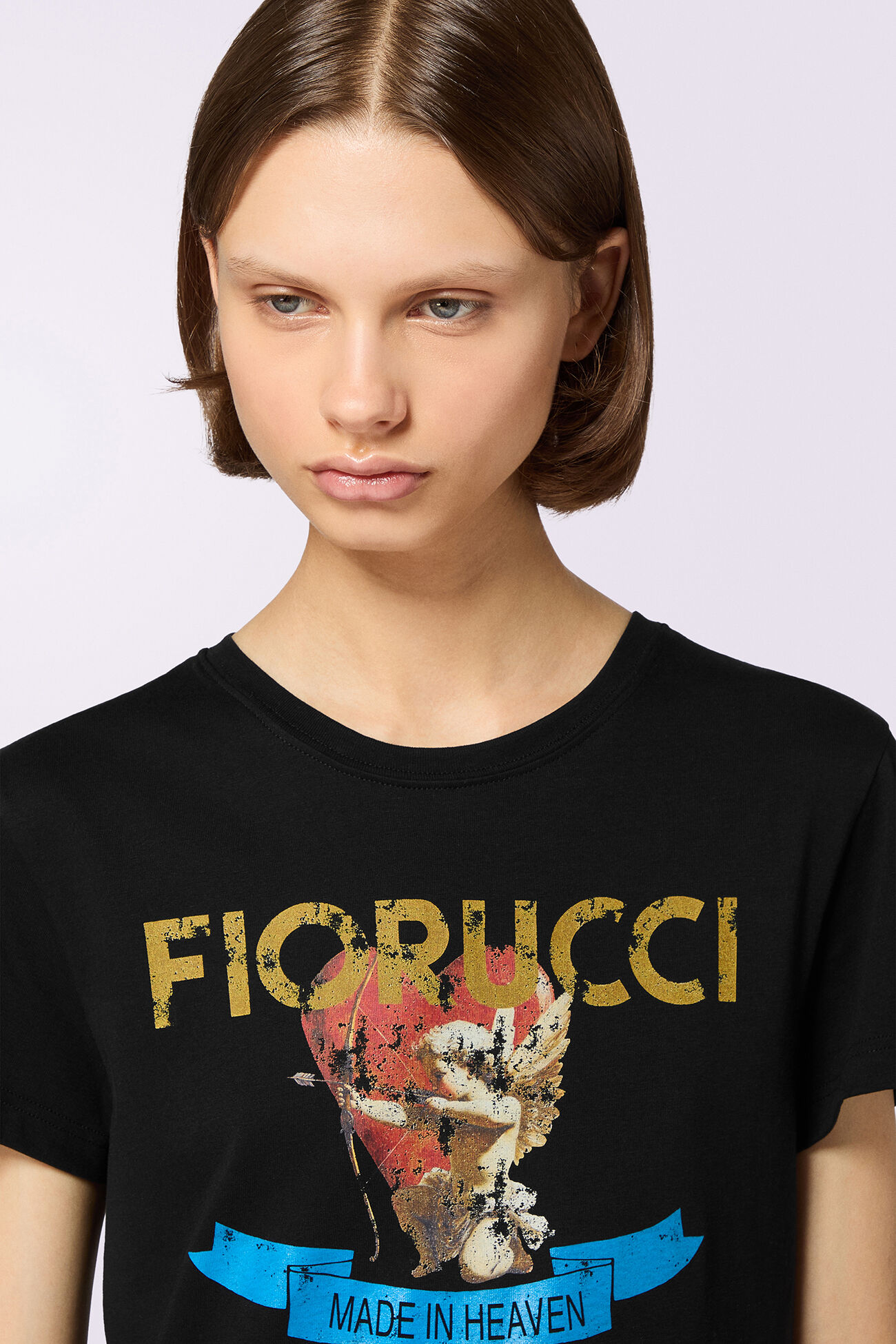 Rock Cupid Logo Slim T-Shirt Black